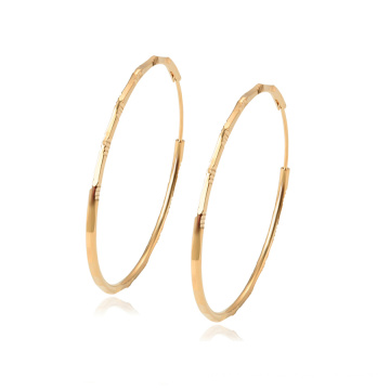 97348 xuping heiße verkaufenqualitätsgroße circle18k Goldfarbe elegante Damen-Bandohrringe